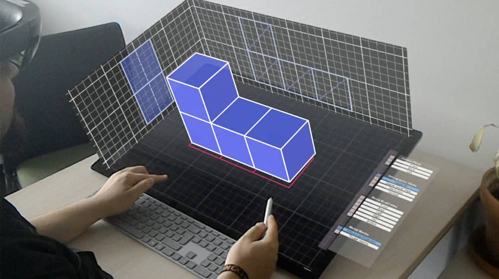 Ein 3D Modell wird mit Hilfe einer Augmented Reality App erstellt